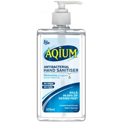Aqium Gel Hand Sanitiser Pump Bottle 375mL_2
